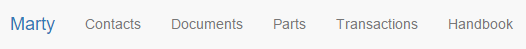 the main navigation bar