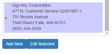 the button for adding/editing a target